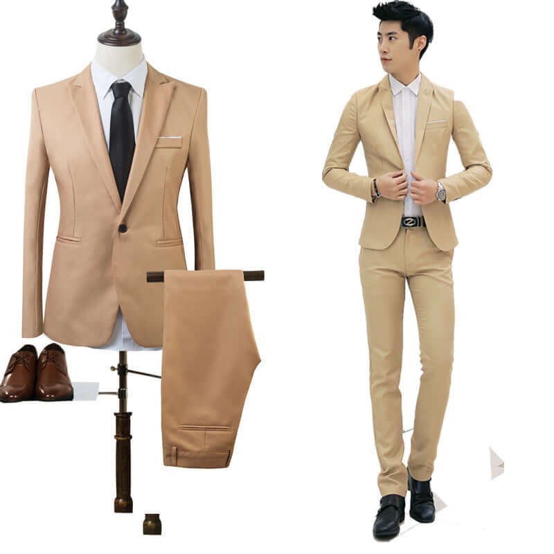 Business Two-piece Suit Suit Korean Slim Suit Jacket – Stylish Office Wear