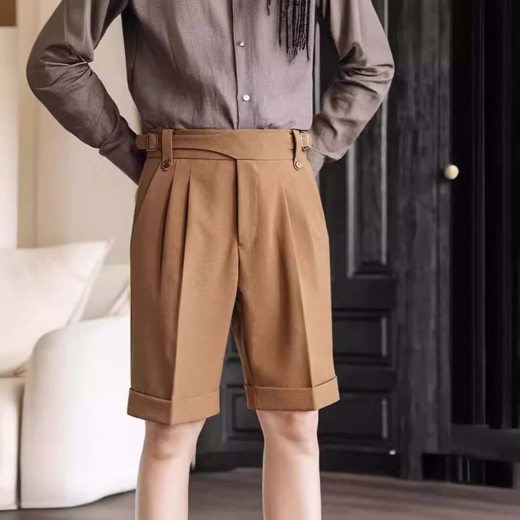 Italian Retro Suit Shorts Mens – Stylish Summer Outfit