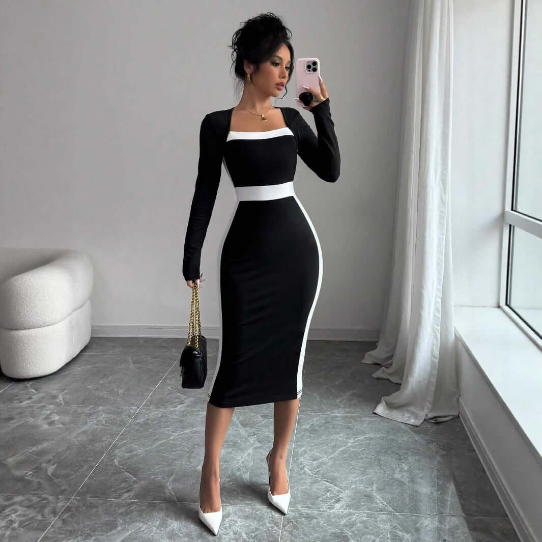 elegant slim fit dress