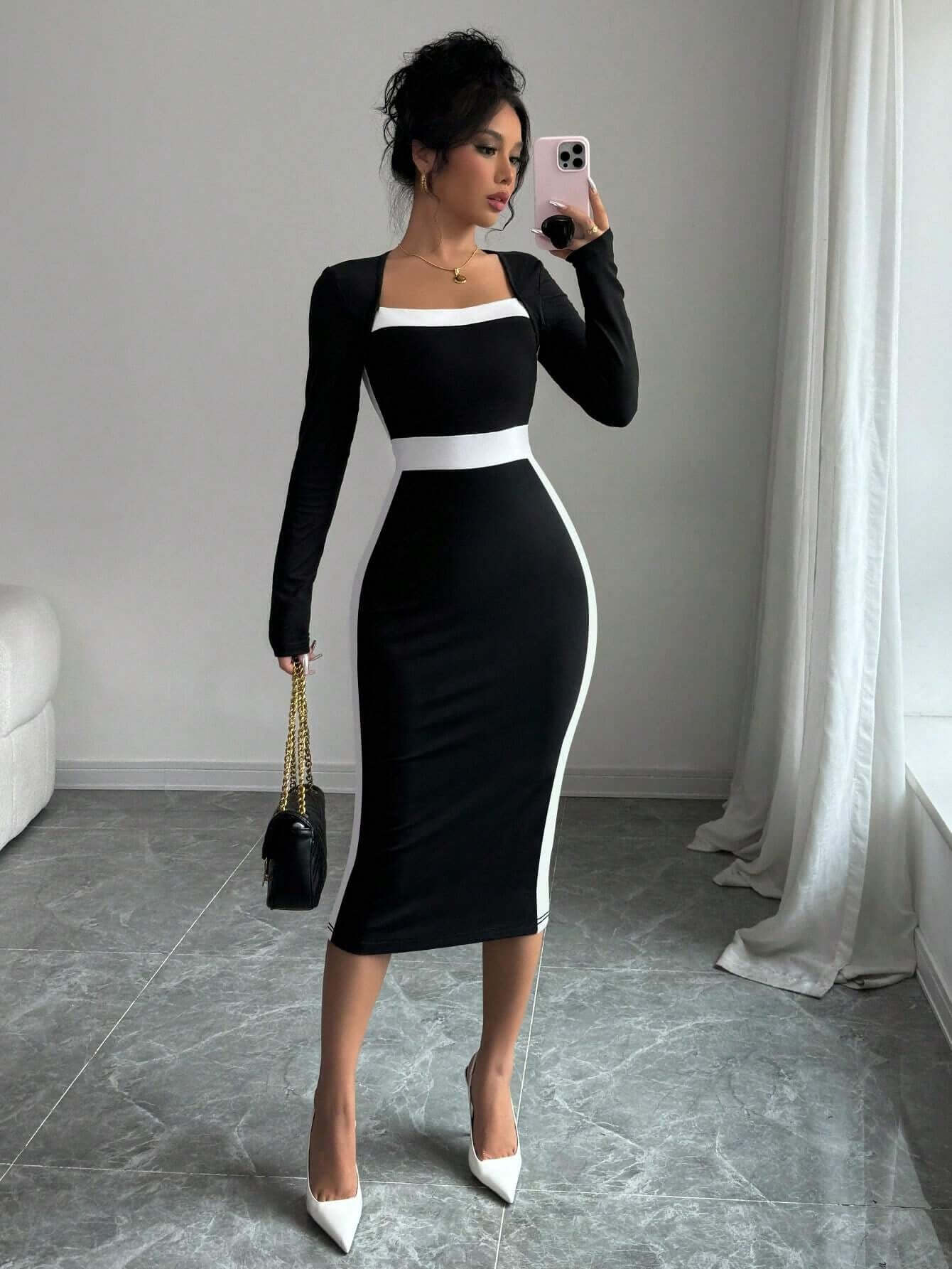 elegant slim fit dress