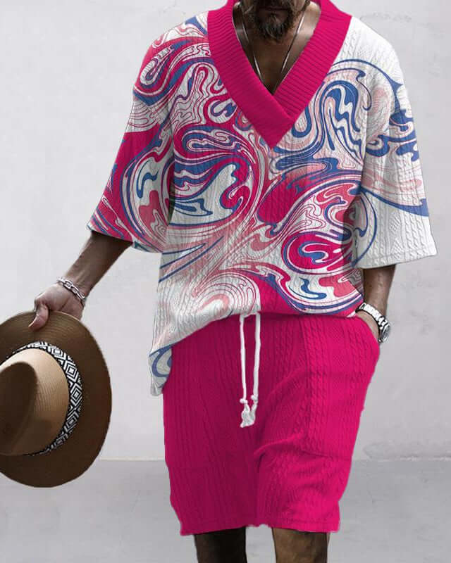 Loose Casual Short Sleeve Suit – Comfortable Everyday Wear