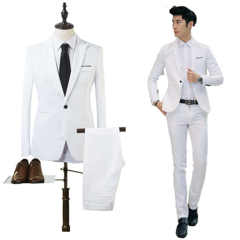 Business Two-piece Suit Suit Korean Slim Suit Jacket – Stylish Office Wear