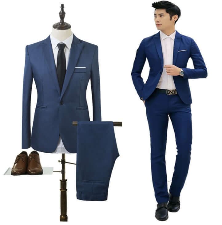 Business Two-piece Suit Suit Korean Slim Suit Jacket – Stylish Office Wear