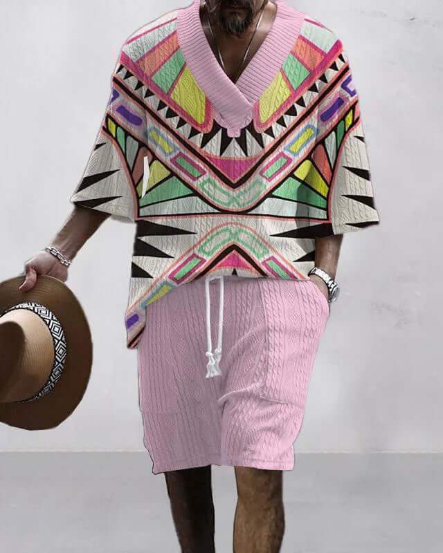 Loose Casual Short Sleeve Suit – Comfortable Everyday Wear