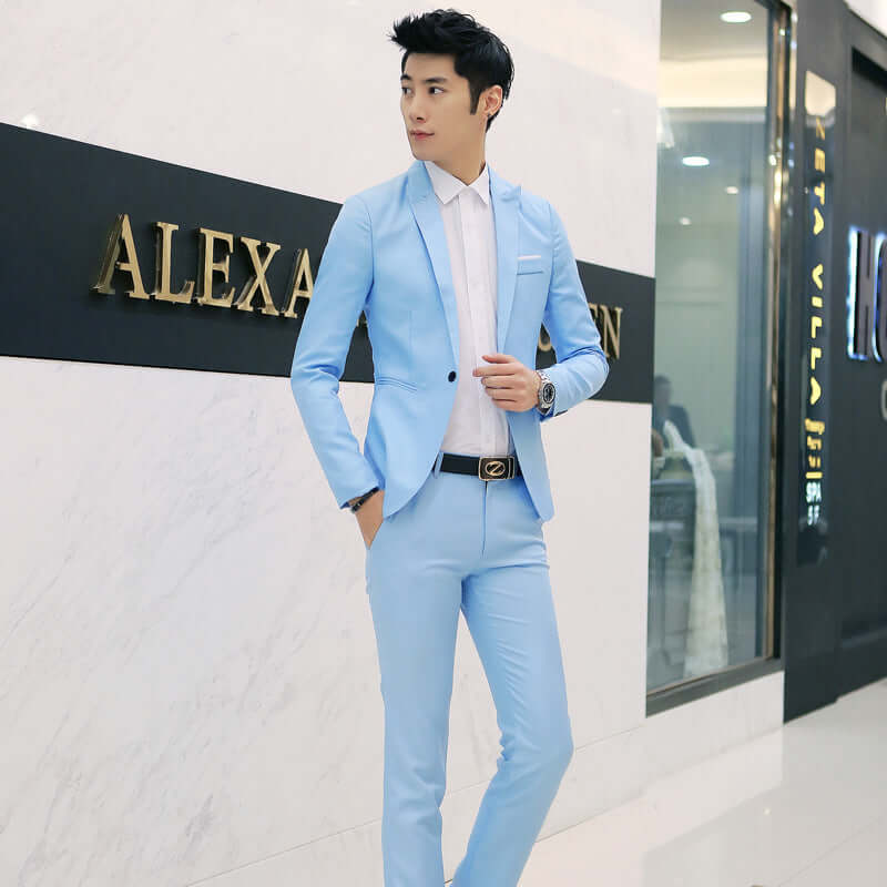 Business Two-piece Suit Suit Korean Slim Suit Jacket – Stylish Office Wear