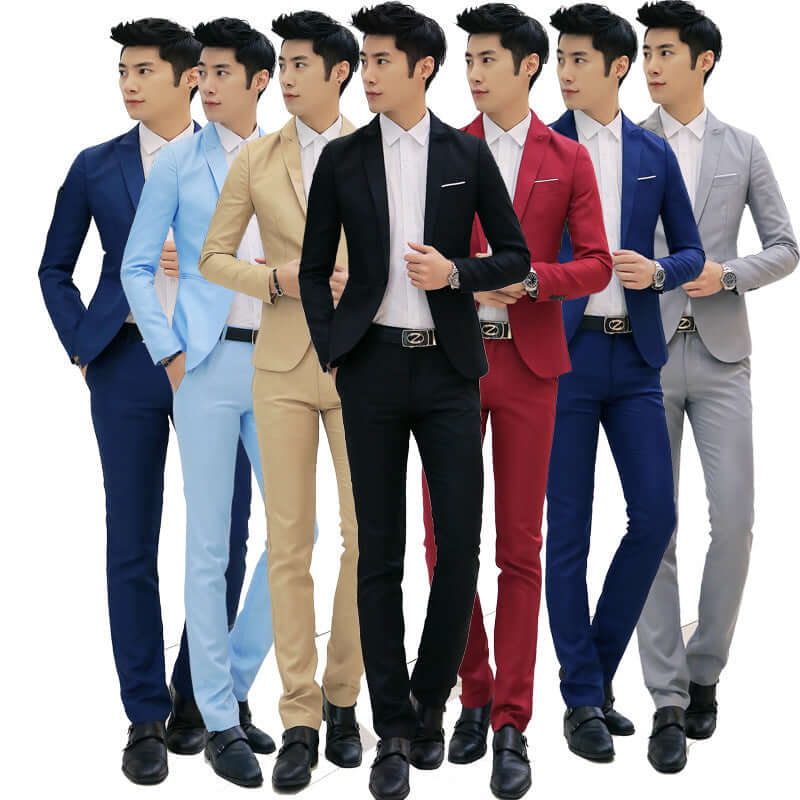 Business Two-piece Suit Suit Korean Slim Suit Jacket – Stylish Office Wear