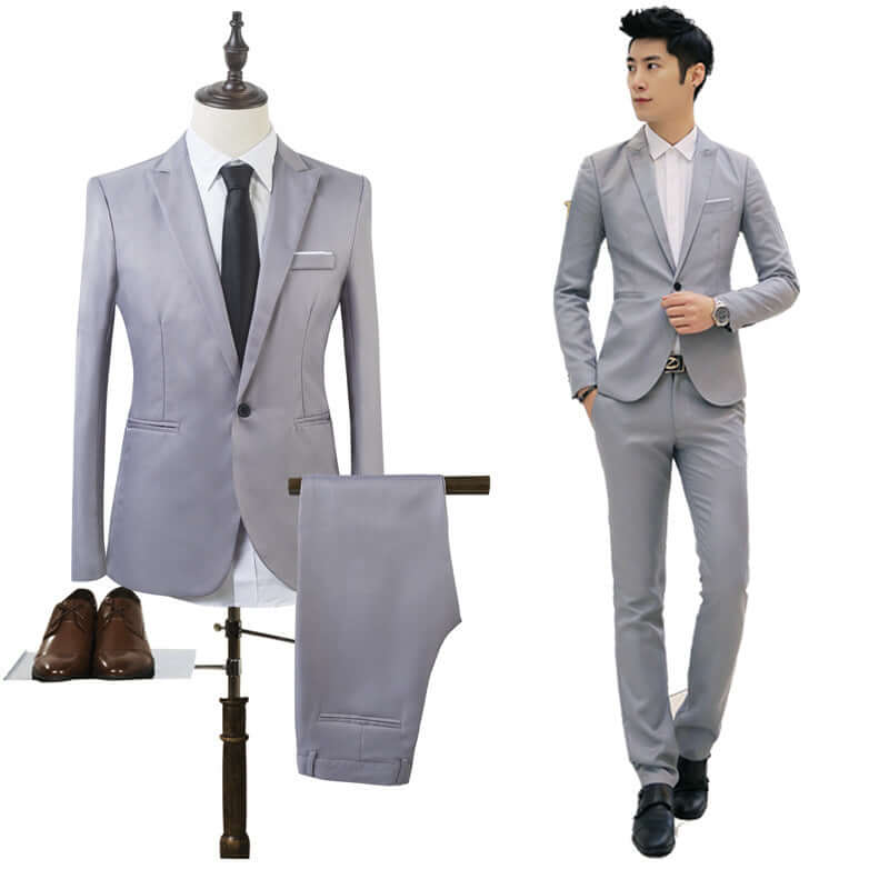 Business Two-piece Suit Suit Korean Slim Suit Jacket – Stylish Office Wear