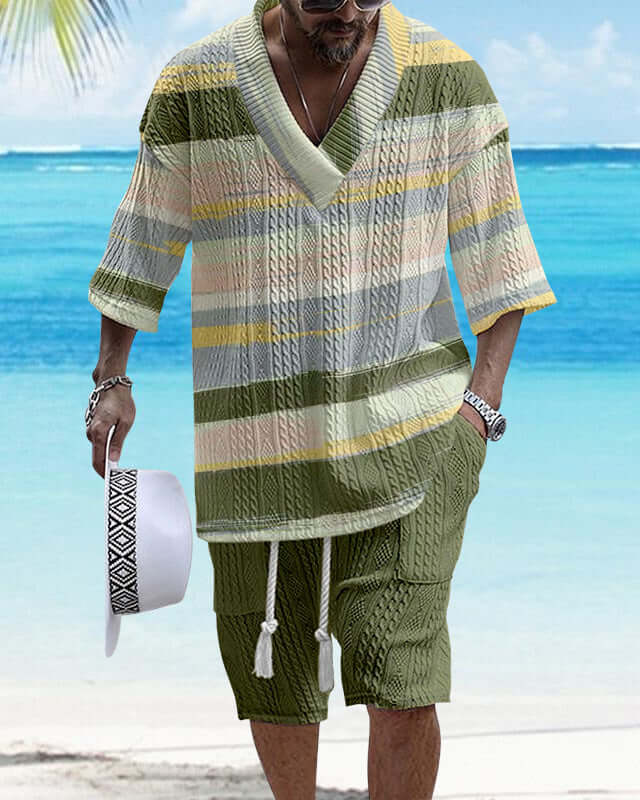 Loose Casual Short Sleeve Suit – Comfortable Everyday Wear