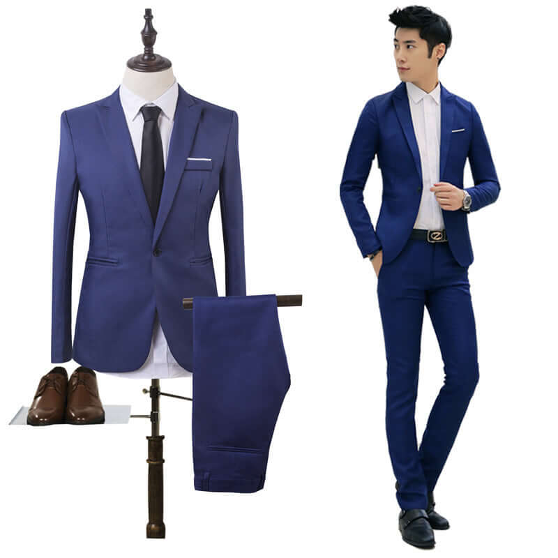 Business Two-piece Suit Suit Korean Slim Suit Jacket – Stylish Office Wear