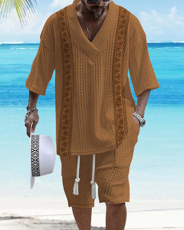 Loose Casual Short Sleeve Suit – Comfortable Everyday Wear