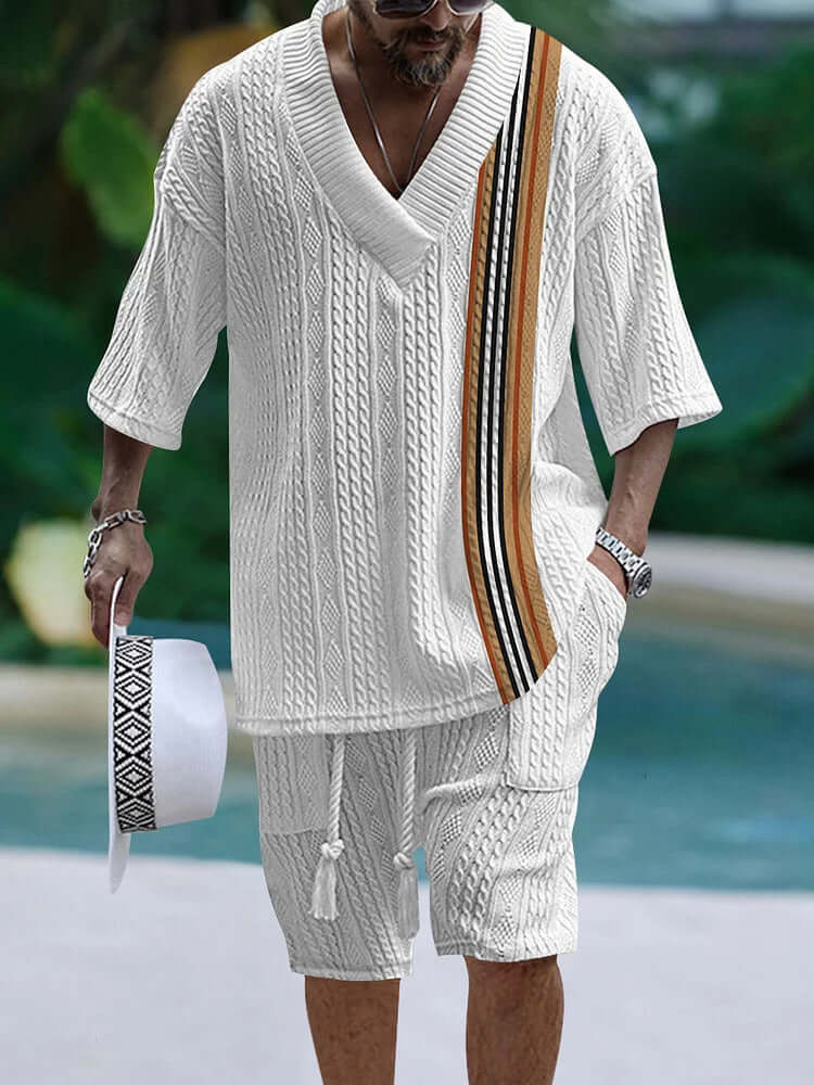 Loose Casual Short Sleeve Suit – Comfortable Everyday Wear