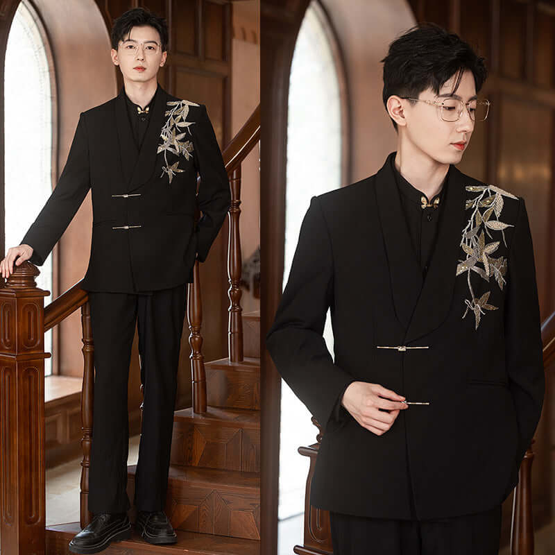 Bridegroom Wedding Suit Suit Zhongshan Suit Men – Elegant Formal Wear