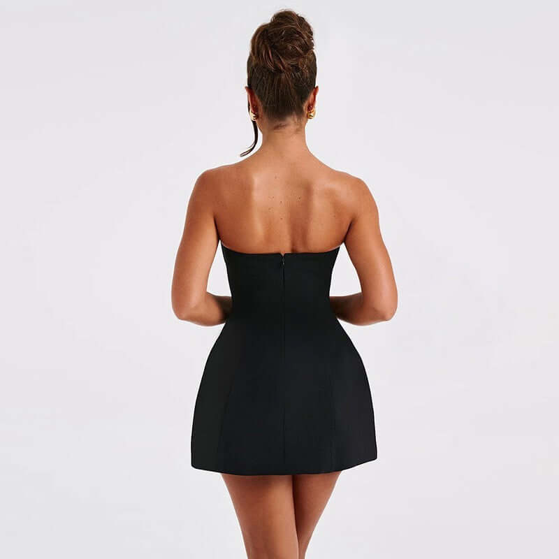 Women Strapless Fit Mini Dress