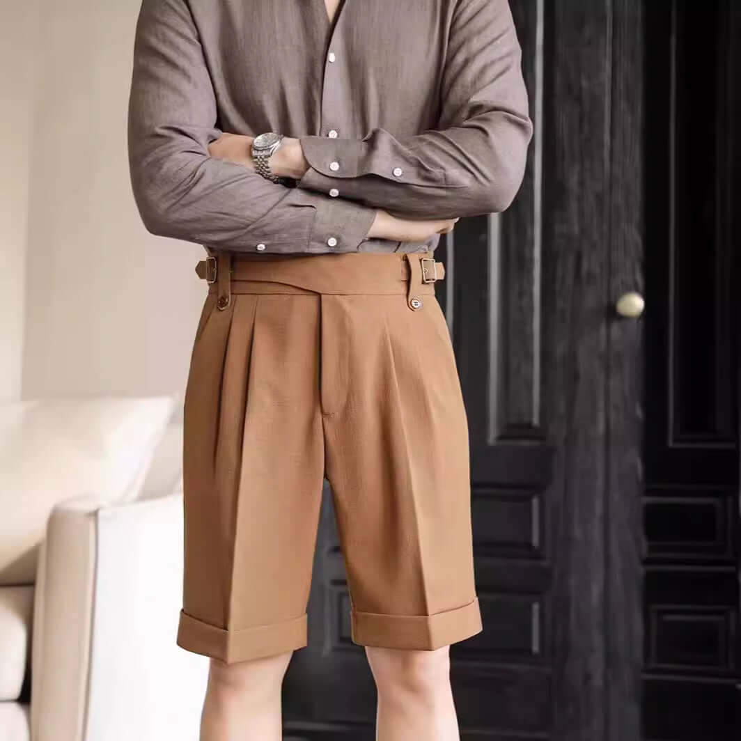 Italian Retro Suit Shorts Mens – Stylish Summer Outfit