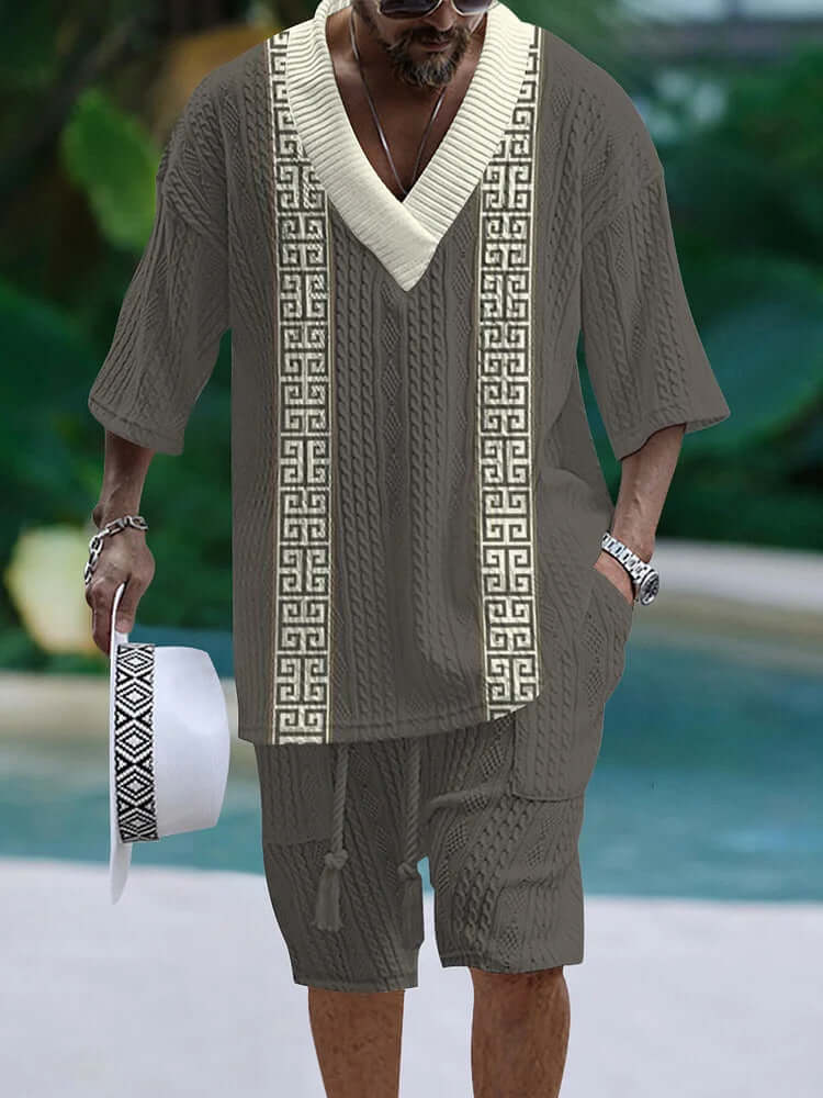 Loose Casual Short Sleeve Suit – Comfortable Everyday Wear